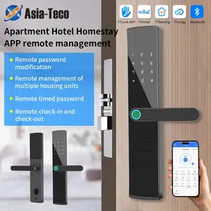 Ttlock Bluetooth-compatible Electronic Smart Door Lock Digital Keypad Lock with APP, Fingerprint Recognition, Metal Key, Supports APP/biometric/fingerprint/ic Card/password