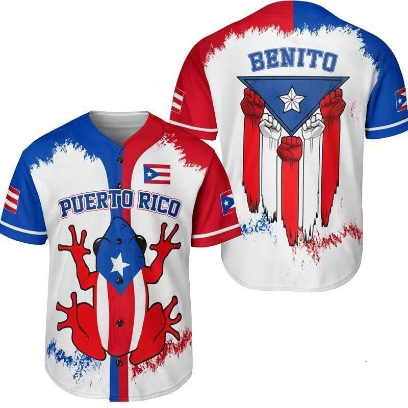 Benito Flag Baseball Jersey, Puerto Rico Flag Baseball Jersey Shirt, Gift for Unisex C