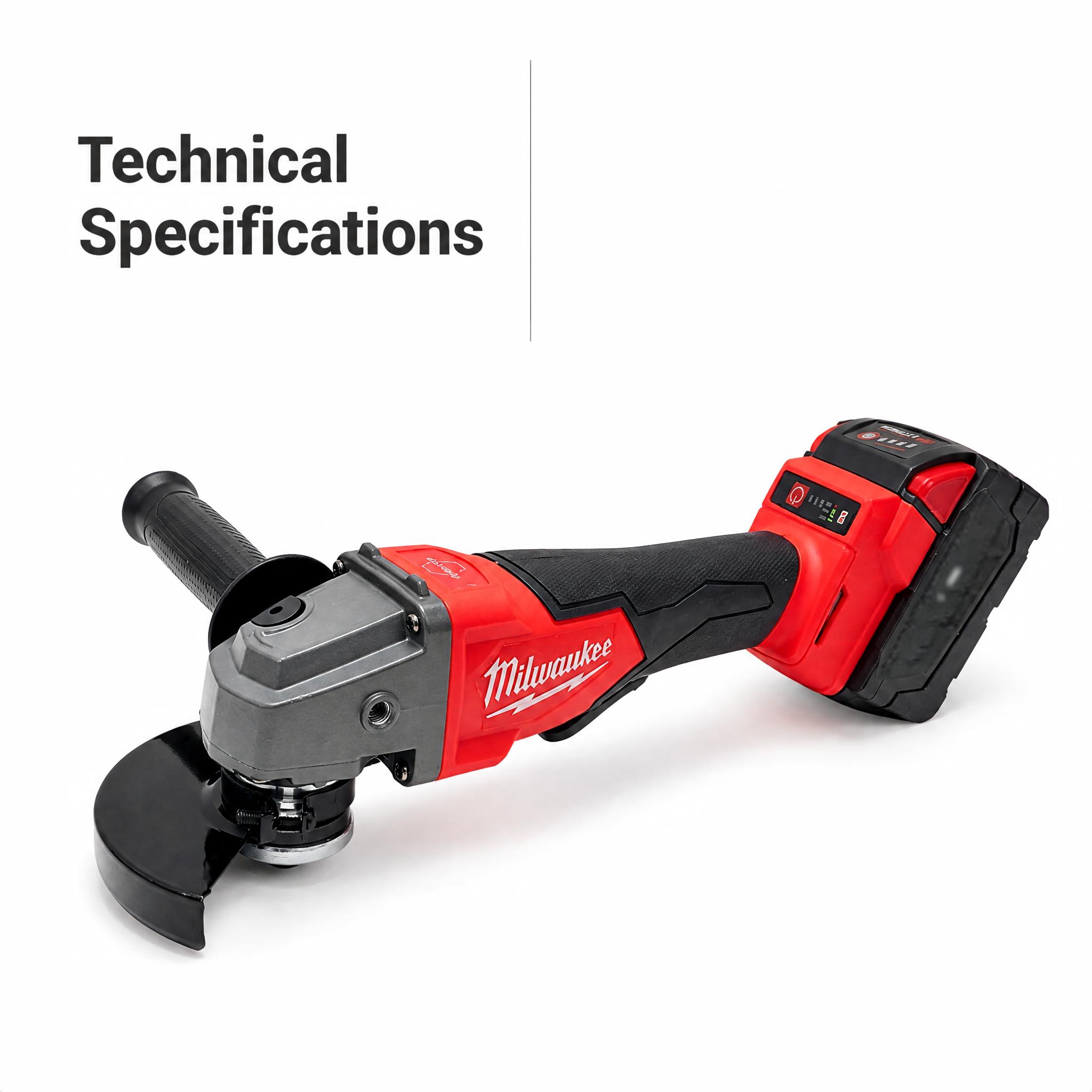 Milwaukee 125mm Heavy Duty Rechargeable Cordless Angle Grinder - XR Brushless Power Angle Grinders, 9500Rpm Max Output, Mechanical Reverse, Ring Anvil, High Torque for Pipe Fitting, Structural Steel Work, Rechargeable Grinding Tool Milwaukee 125mm Heavy Duty Rechargeable Cordless Angle Grinder - XR Brushless Power Angle Grinders, 9500Rpm Max Output, Mechanical Reverse, Ring Anvil, High Torque for Pipe Fitting, Structural Steel Work, Rechargeable Grinding Tool