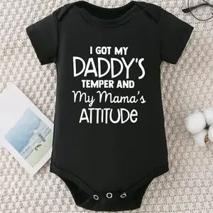 Baby Jumpsuit - Comfortable Round Neck Triangle Jumpsuit with Letter Print, Soft and Round Neck, Ideal for Outdoor Activities