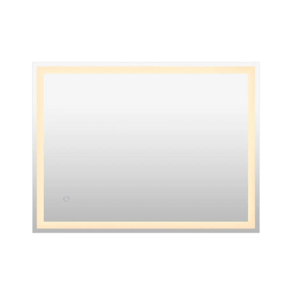 JONATHAN Y Pax Rectangular Frameless Antifog Front/Back-Lit Wall Bathroom Vanity Mirror with Smart Touch