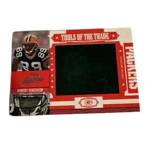 Packers Trading Card with Red Accents of robert Ferguson tools of the trade mint