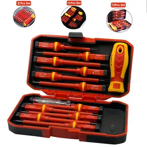 Insulated Screwdriver Tool Kit, Hex Shank Screwdriver, Multipurpose Professional Hand Tool Set, Durable Screwdriver Set for Home, Office and Industrial Use, Tool Box