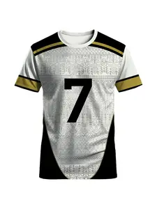 Men's football jersey, with a round neckline, made of comfortable moisture-wicking knitted fabric | Suitable for football matches, training, fitness, and team sports wear | Fan gift