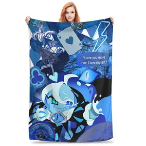 Shadow Milk Cookie Run Kingdom Flannel Blanket Cartoon Fashion Throw Blankets for Home Hotel Sofa  200x150cm Plush Thin Quilt