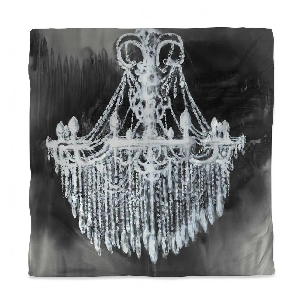 360 Stand Queen Size Big Glam Chandelier Duvet Cover - Contemporary Bedroom Decor, Printed Face Textile Bedding Linen Set, Decorative Duvet Cover, Luxury Bedding, Soft