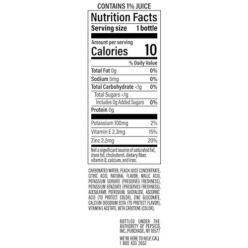 bubly burst, Peach Mango, 16.9 FL Oz Bottles (Pack of 12)