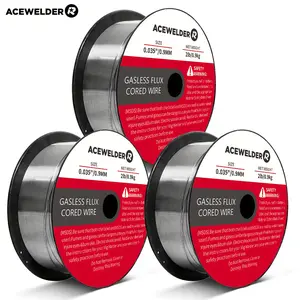 Acewelder Gasless Flux Core MIG Wire E71T-GS Mild Carbon Steel 0.30" /0.35"(0.8/0.9 mm) 2LB Solid Carbon Steel Welding Wire