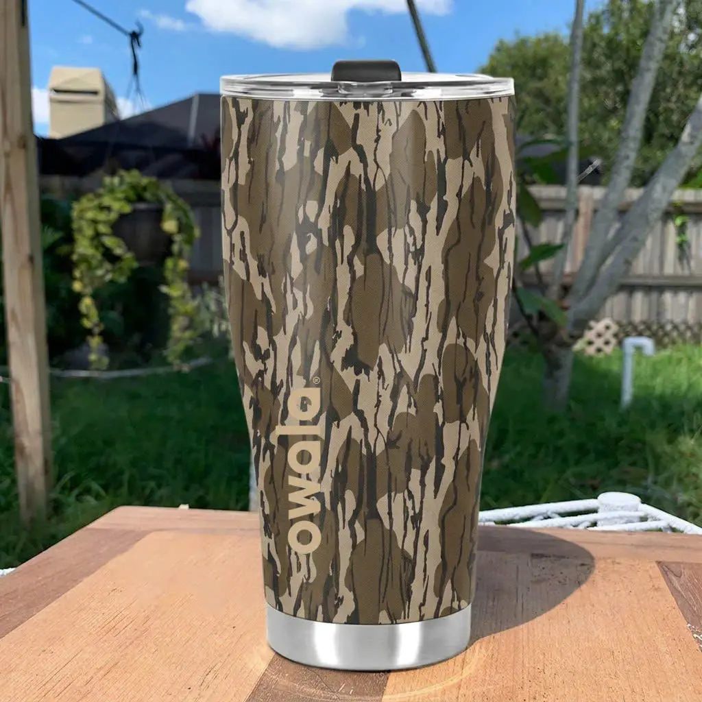 Camouflage Stainless Steel Tumbler with Lid 30oz, Double Wall Vacuum Insulated Travel Coffee Cup, BPA-Free Reusable Drink Cup for Hot & Cold Drinks