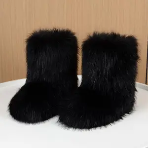 Cozy Faux High-Top Boots - Soft Plush Lined, Warm, Comfortable, Fuzzy, Snow-Ready, -Inspired Winter Boots for Women - for Cold Weather, Casual Outings, and Trendy Fashion Statements(Sports & Outdoor)(Home Supplies)(Sports & Outdoor)..MNTJ