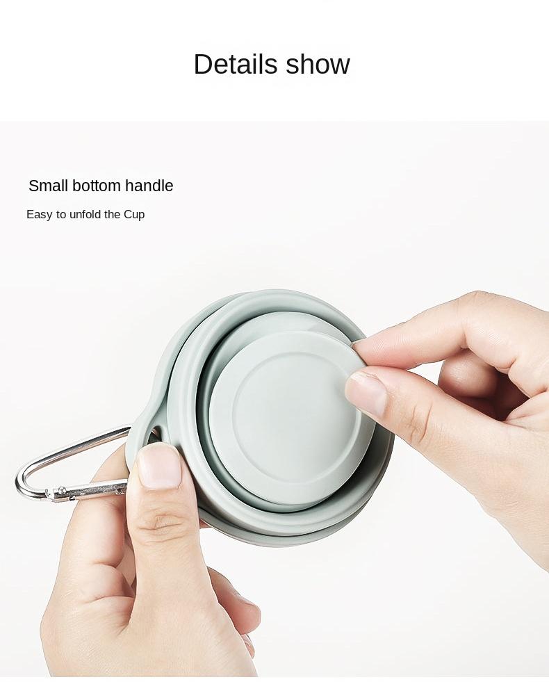 Adventure Series Foldable Silicone Outdoor Camping Cover Compressed Water Cup Portable and Retractable Mouthwash Cup