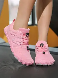 Men's Casual Breathable Mesh Sneakers, Lightweight Comfortable Non-slip Outdoor Sports Shoes, Five Finger Hiking Shoes for Outdoor Activities, Sports Athletic Shoes