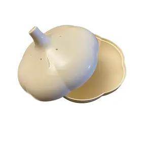 Ivory Garlic Keeper 4''x 5.5'' Storage Container Unique Design for Garlic Preservation