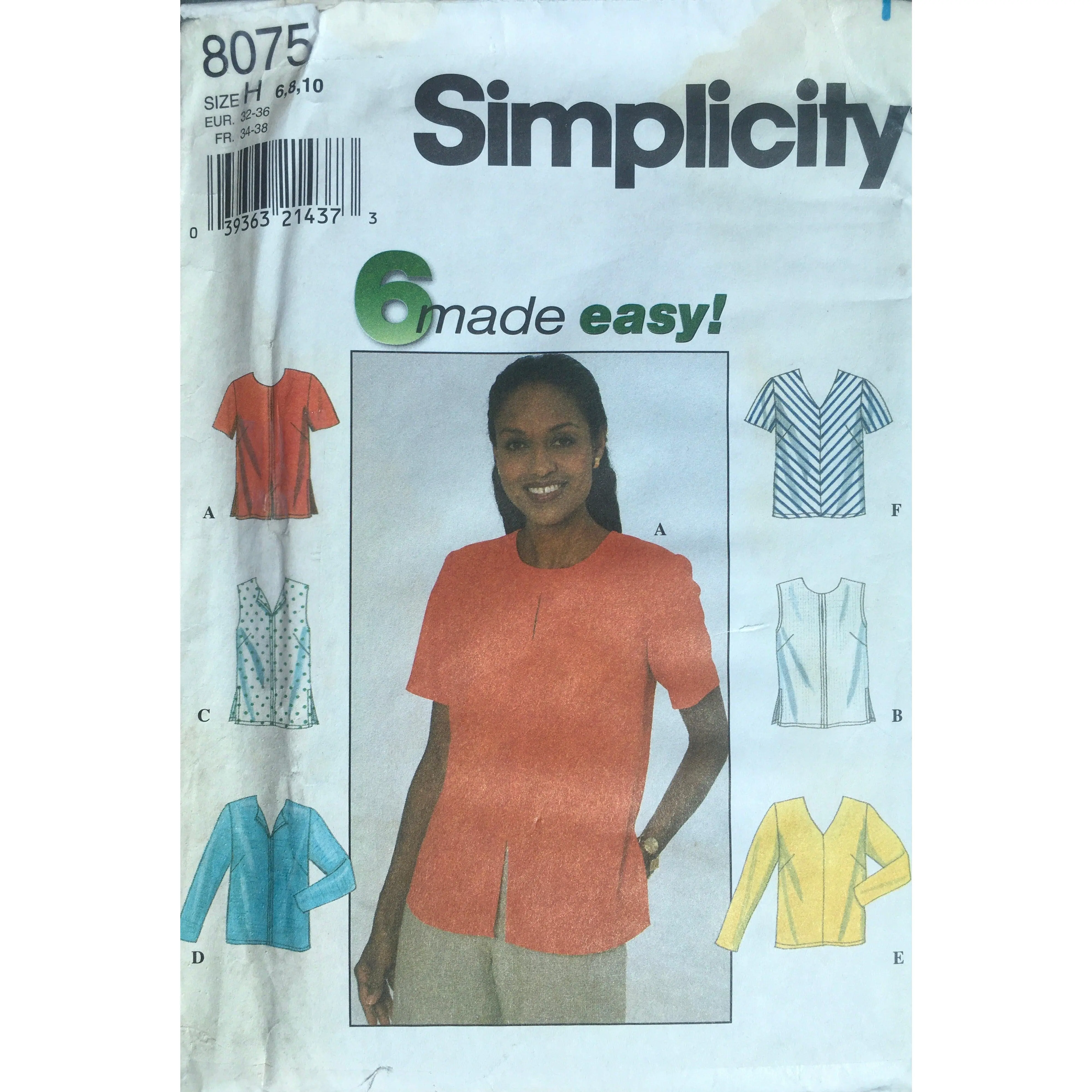 Simplicity 8075 Sewing Pattern (Vintage) UNCUT