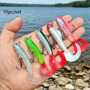 10-Pack Metal Hard Bait Lure, Titanium Coated Rust-Resistant Triple Hooks, High Sensitivity Realistic Swim Design, Saltwater Freshwater Fishing