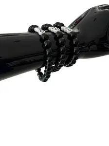 Unisex Natural Onyx Agate Affirmation Bracelets