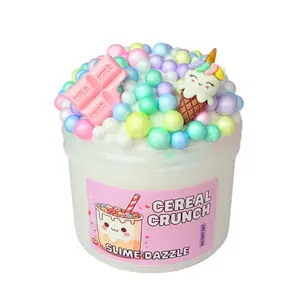 Cereal Crunch Slime 8 FL OZ ASMR Crunchy Floam Scented Made in USA Beginner Friendly