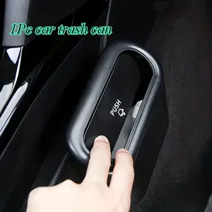 Cute Flower Car Trash Can, Waterproof Leak-Proof Auto Trash Bin with Lid, Portable Car Organizer with 50PCS Trash Bags for Women