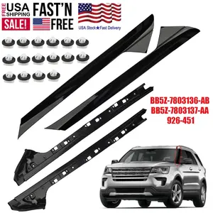 A-Pillar Molding Trim Kit Outer and Inner Trim Set Replacement for 2011-2019 Ford Explorer 4 Door Utility (Left & Right) Replaces BB5Z 7803137 AA, BB5Z 7803136 AA
