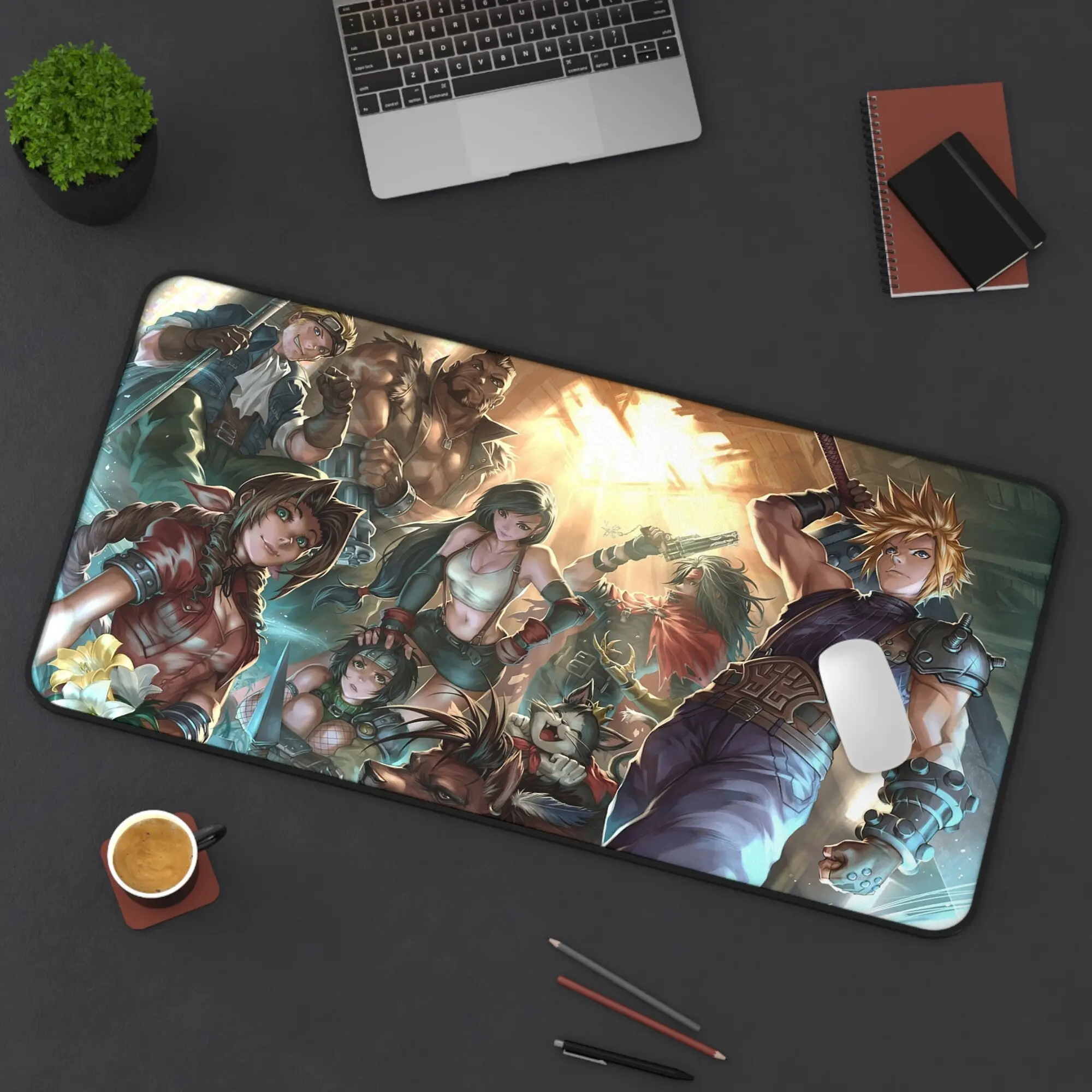 Final Fantasy VII Rebirth Collection Desk Mat - FFXIV Mouse Pad - Final Fantasy Online Desk Mat - Gift for Gamer - Anime Mouse Pad