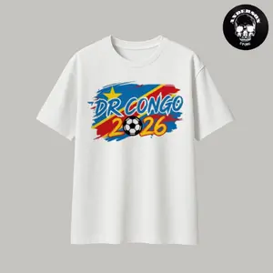 DR Congo T-Shirt 2026 Adult Unisex | Congo Flag Soccer Fan Tee | Football Supporter Shirt | Congolese Flag Fan Tee | African National Team Washed Shirt