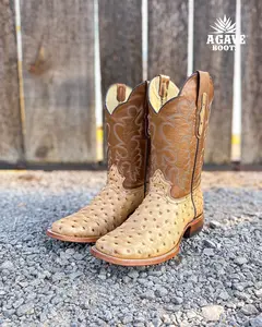 Cowboy Boot Orix Tan Ostrich Light Brown