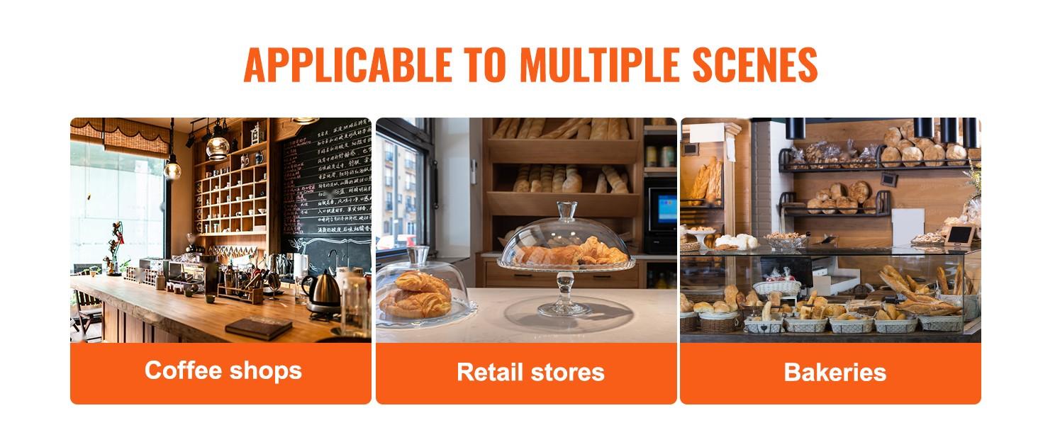 Pastry Display Case, 2-Tier Commercial Countertop Bakery Display Case In Clear Acrylic With Rear Door Access And Removable Shelves, Keeps Donuts, Bagels, Cakes, And Cookies Fresh, 22 x 14 x 14 Inches, Lightweight And Easy To Clean