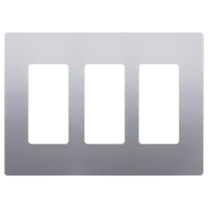 Enerlites - SI8833-SV Silver 3-Gang Screwless Wall Plate