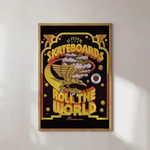 Jupiter Skateboarding - Vintage Skating Poster