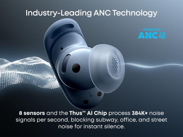 soundcore Liberty 5 Pro by Anker True Wireless Earbuds - Guinness World Records-Certified Call Quality, ANKER Thus AI Chip, Active Noise Cancelling (ANC Headphone), In-Ear Bluetooth Earbuds, Crystal-Clear Calls for Noisy Environments