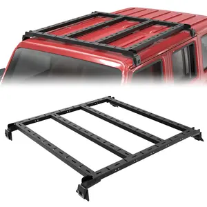 Longsun Car Roof Rack - Secure Mounting, Durable Construction for 2007-2023 Wrangler JK, Wrangler JL, Gladiator JT, Steel, Factory Fit, Quick Install, Slim Look
