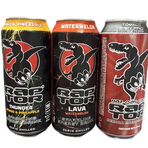 3 packs Raptor Mix /Mango y Pineapple/Watermelon y Raptor Original 473ml