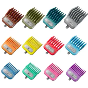 12 Clipper Guards Compatible with Various Clipper Models, Replacement Guides, Sizes: #0 to #8 (Length: 1/16" to 1")