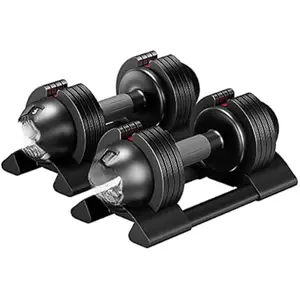 22LBS 44LBS 52LBS Dumbbell Set with Tray for Fitness, Fast Adjust Weight by Turning Anti-Slip Handle, Safety with 8 Lock Slots, Suitable for Men and Women