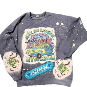"Get in Losers, We're Solving Mysteries" Solve Mysteries with Scooby Doo and the Gang - Sublimation Bleached Sweatshirt