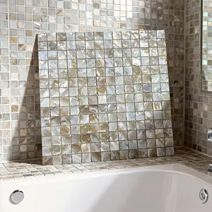 5 Sheets Shape Mixed Colorful Glossy Mosaic Tiles for Bathroom & Kitchen Table DIY Decor, Moisture-Proof Wall Art Supplies