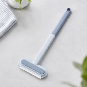 Long Handled 2 In One Lint Cleaning Brush, Dual Function Pet Fur Remover & Surface Wiper for Household Sofa, Window, Upholstery Daily Cleaning