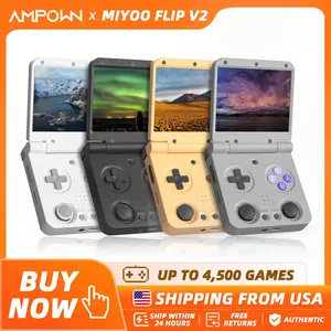 MIYOOCortex-A55 1.8 GHz Handheld Game Console 3.5'' IPS Screen Linux System Retro Gaming Console with 3000mAh Battery & 4500+ Games Free Case