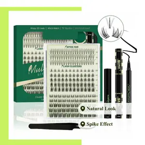 Stella Kit Multi-Type Mixed Lash Clusters Natural Spike Fan
