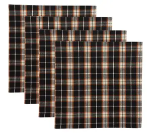 Design Imports Set of 4 Hallows Eve Plaid Napkin Design Imports Set of 4 Hallows Eve Plaid Napkin