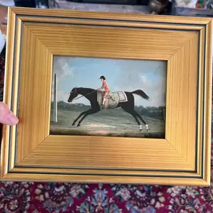 Young Equestrian - 5x7 - Gold Frame