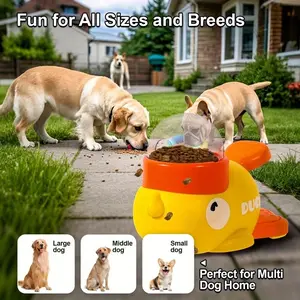 Interactive Dog Treat Dispenser Toy, Duck Shape, Portable Slow Feeder Puzzle, Promotes Healthy Eating & Intelligence, Fits All Breeds