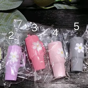 Tumbler Accessory with Daisy Design in Assorted Colors