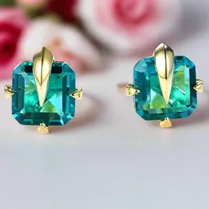 Tourmaline Emerald Gemstone Earrings