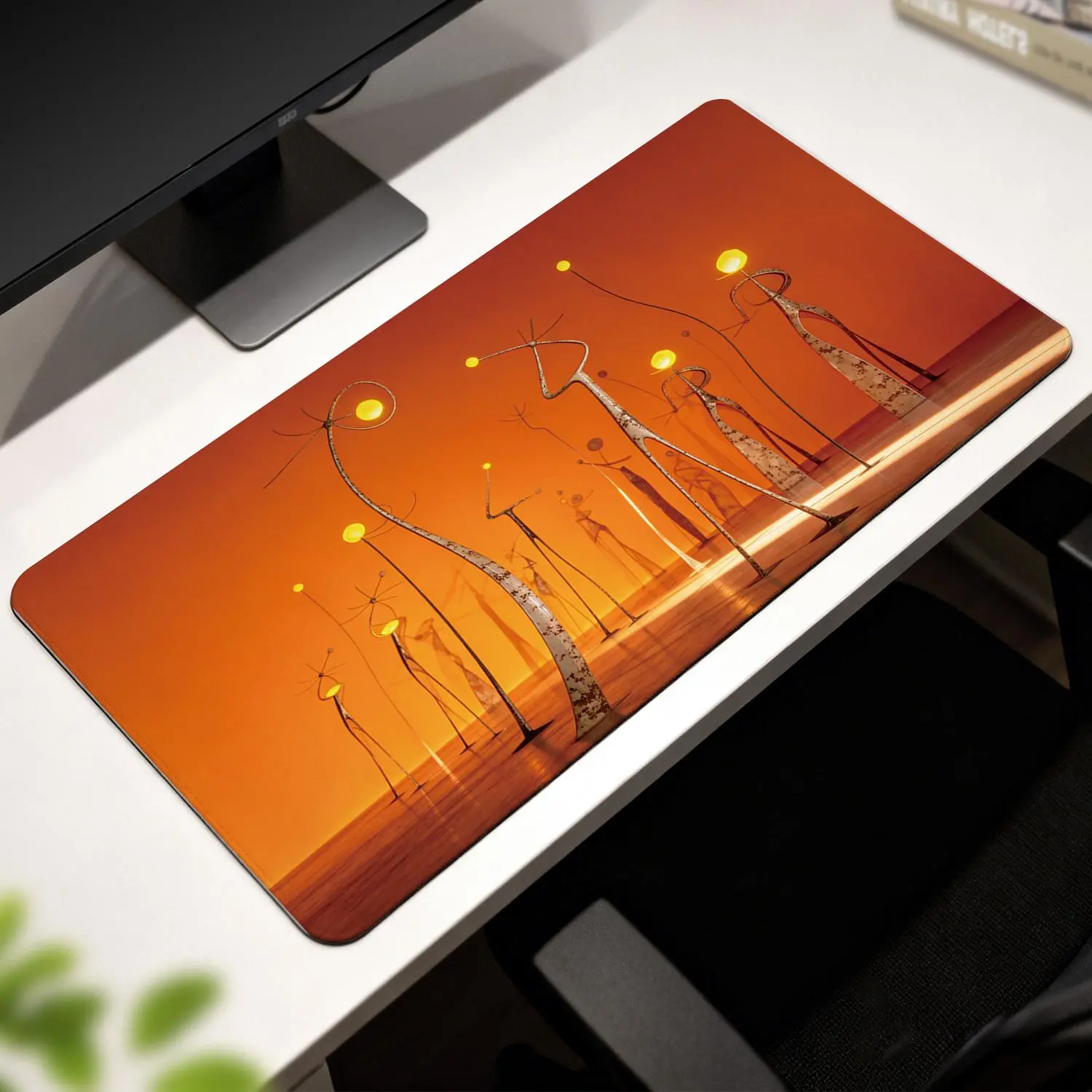 LIVEKEY Fantasy Cyberpunk Mouse Pad, 31.5×15.75in (80×40cm) Large Mat, Non-Slip Backing, Reinforced Edges, Comfortable Surface, Gaming Accessory Made for Gaming (PC Gamer/Office Desk Use)