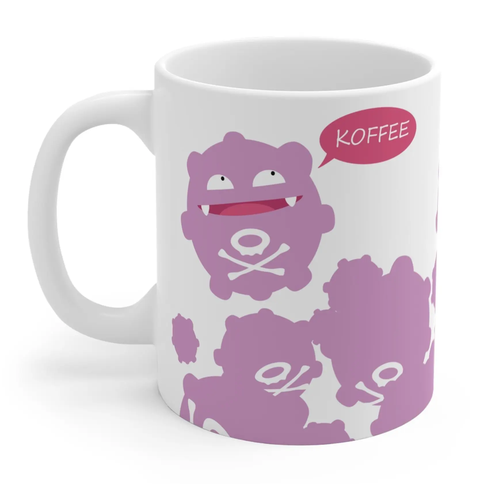 Koffing Pokemon Coffee Mug 11oz - Ceramic Drinkware, Reusable, Washable, Traditional Design