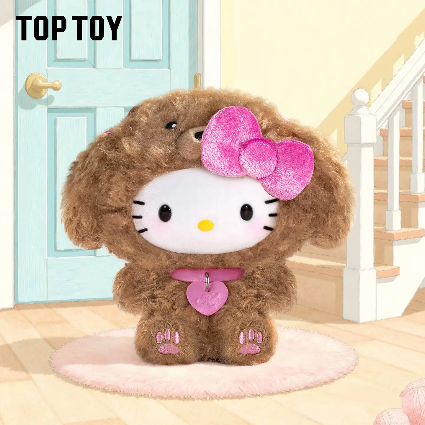 TOPTOY Hello Kitty Puppy Party Plush Pendant Blind Box - Soft Fluffy Paw-Themed Stuffed Animal Doll Ornament, Ideal Children's Day Gift & Bag Accessory for Fans,Deals for you days
