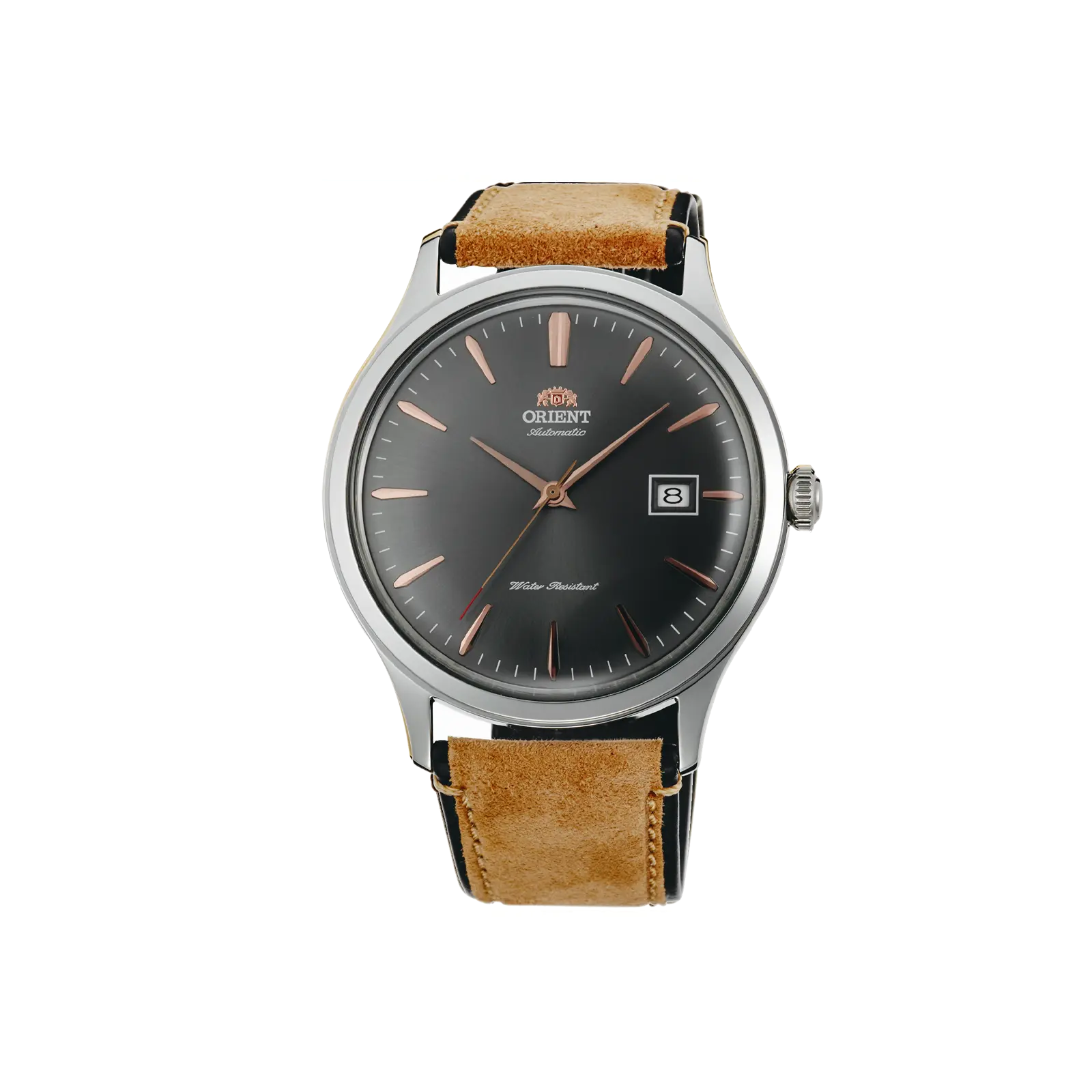 Orient Bambino Version 4 Unisex Automatic Dress Watch - 42mm Round Dial, Gray Dial, Stainless Steel Wristwatch, TAC08003A0, Round Dial Watch