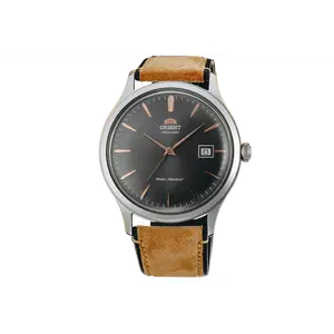 Orient Bambino Version 4 Unisex Automatic Dress Watch - 42mm Round Dial, Gray Dial, Stainless Steel Wristwatch, TAC08003A0, Round Dial Watch