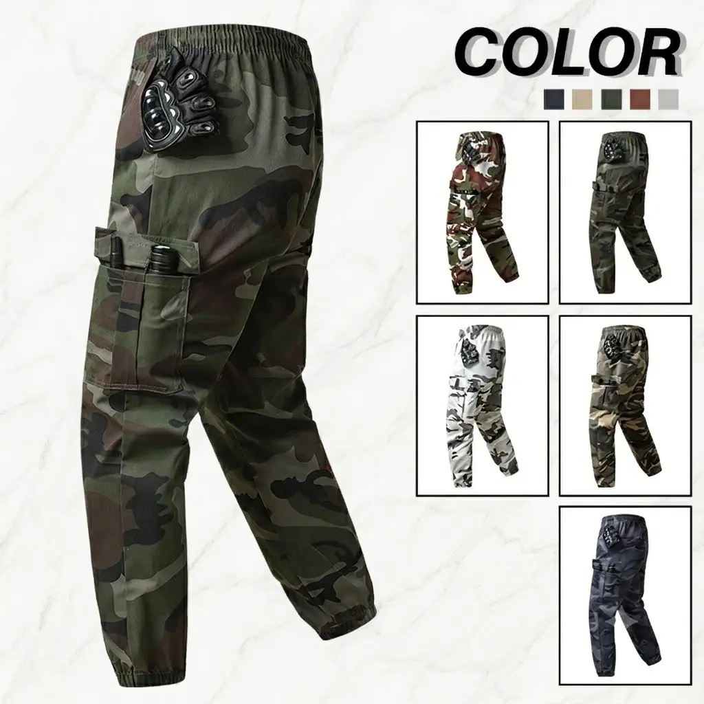 Single unit pack. Men’s Fashion Tactical Pants – Cuffed Drawstring Camouflage Cargo Pants, Comfortable Fit, Multiple Pockets, Hiking/Outdoor Street Style.Summervibes